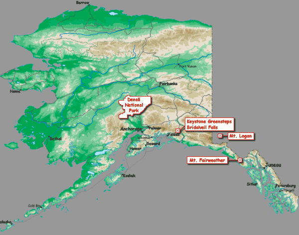 Click on a climb or region name