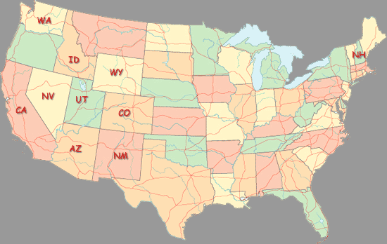 Click on state abbreviation