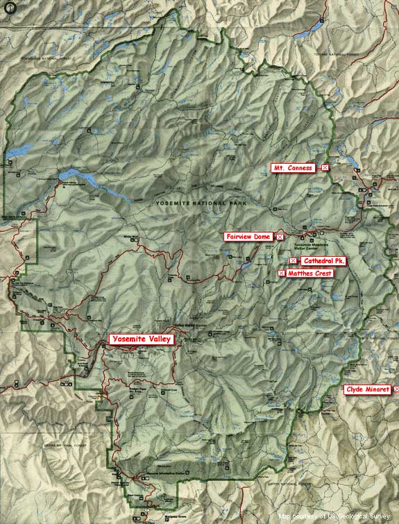 Click on a climb or region name